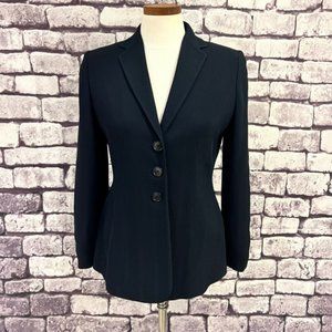 Ann Taylor Navy 3 Button Long Sleeve Fully Lined Jacket Size 4P